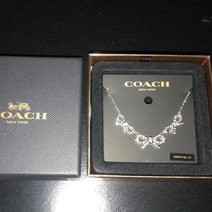 Coach 3 Bow Silver Necklace